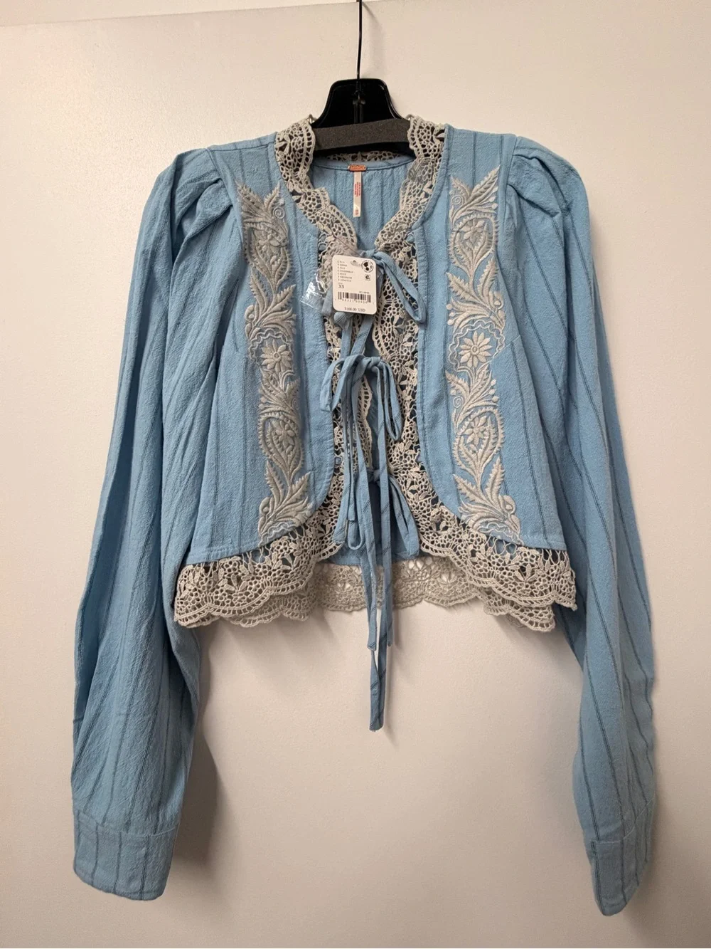 Free People Bali Jude Top in Chambray